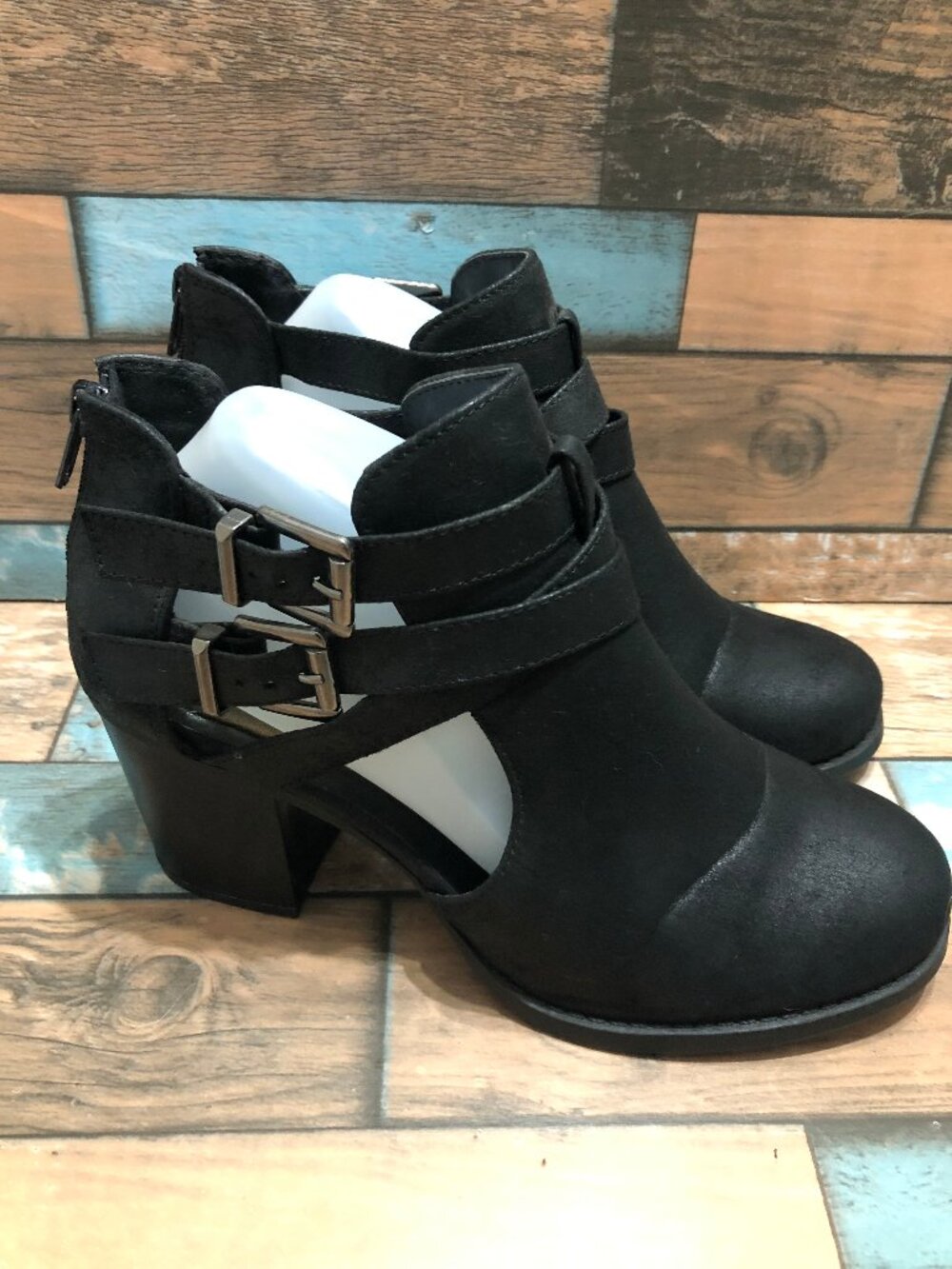 Marco Republic Heels Buckle Black Booties Women's Shoes Size 10